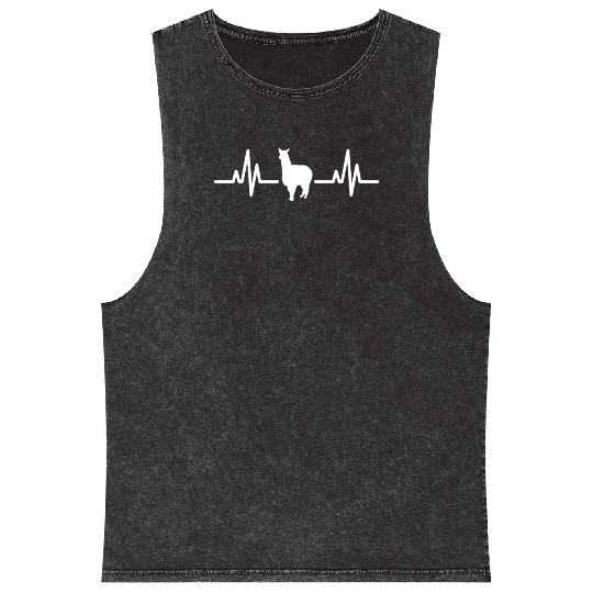 Alpaca Heartbeat Line Mineral Wash Tank Tops