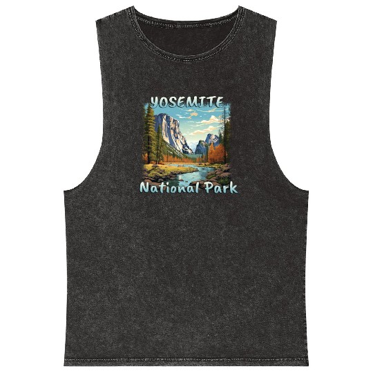 USA Yosemite National Park Sierra Nevada Colorful Mineral Wash Tank Tops
