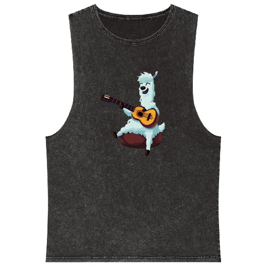 Musical alpaca Mineral Wash Tank Tops