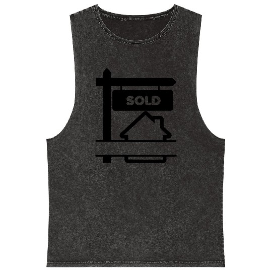 Transparent logo signboard with sold Mineral Wash Tank Tops