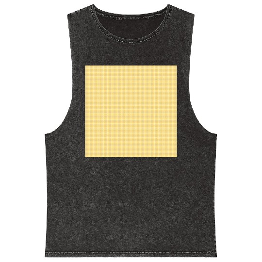 Retro Yellow Dots Pattern Mineral Wash Tank Tops