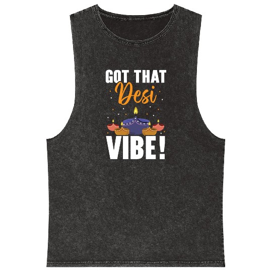 Happy Diwali Diwali Festival Indian Hindu Hinduism Mineral Wash Tank Tops