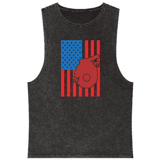 Beekeeping US Flag Mineral Wash Tank Tops