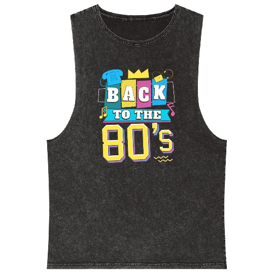 Back to the 80s party theme costume Mineral Wash Tank Tops