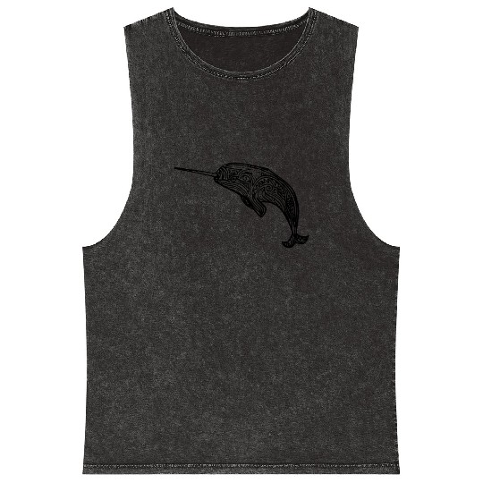 Narwhal Swirl Mineral Wash Tank Tops