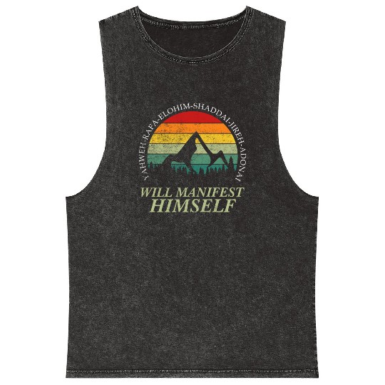Yahweh - Will Manifest Himself Worshiper Inspiring Mineral Wash Tank Tops