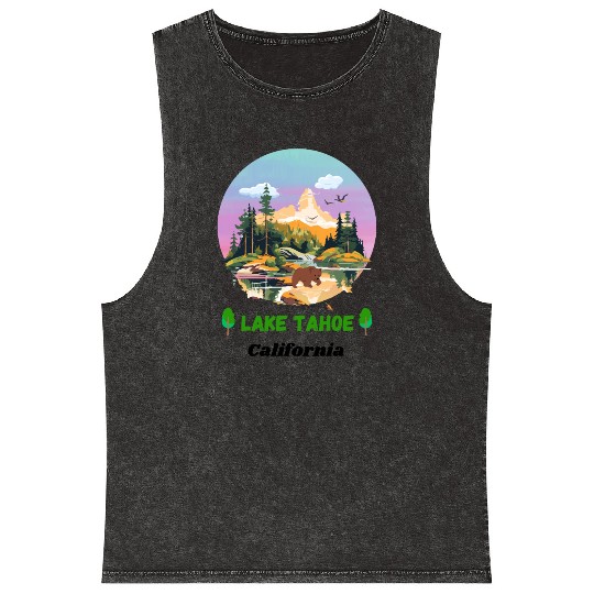 Lake Tahoe California Mineral Wash Tank Tops