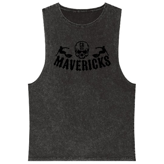 Mavericks Beach Northern California Usa Mineral Wash Tank Tops