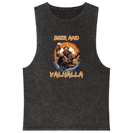 Viking World Tour Vikings Valhalla Odin for a Men Mineral Wash Tank Tops