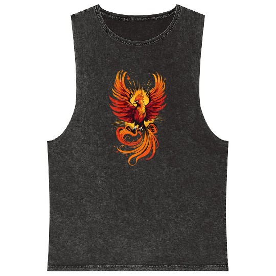 Phoenix bird - Ancient Greek Mythology Mineral Wash Tank Tops
