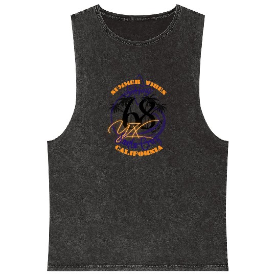 Santa Cruz California summer vibes surfing Mineral Wash Tank Tops