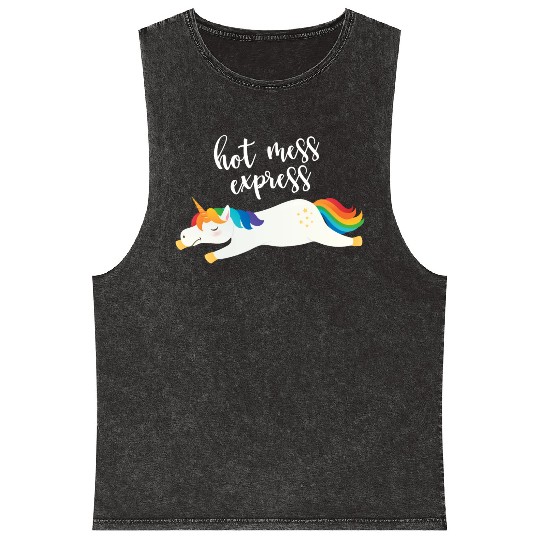 Hot Mess Express Magical Unicorn Mineral Wash Tank Tops