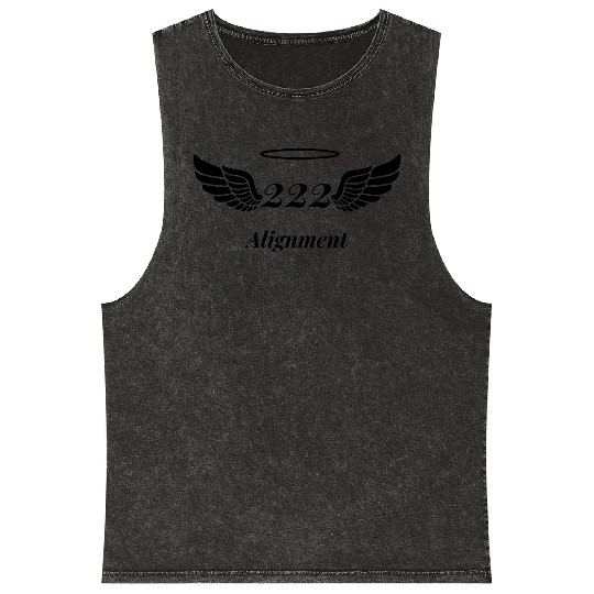 Angel Number 222 Alignment Mineral Wash Tank Tops