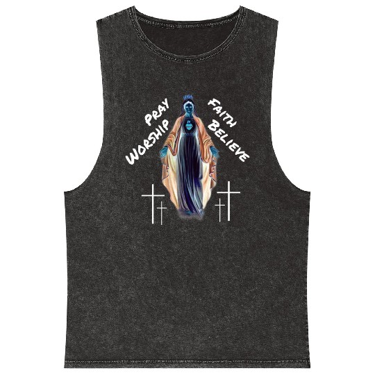 Virgin Mary mother of our lord Mineral Wash Tank Tops