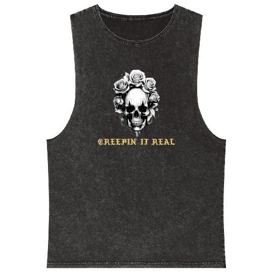 Creepin it real Mineral Wash Tank Tops