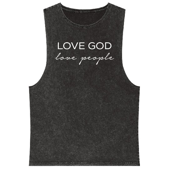Love God Love People Mineral Wash Tank Tops