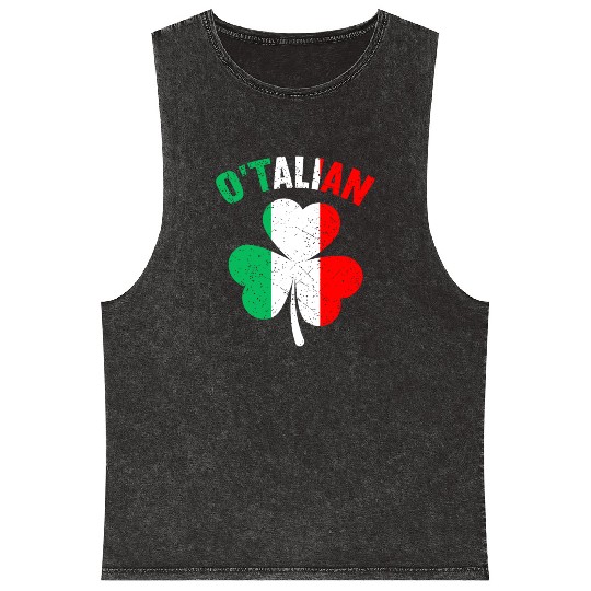 Italian Irish Relationship St Patrick's Dayethnici Mineral Wash Tank Tops