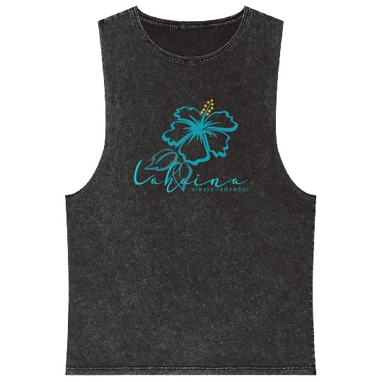 Blue Hibiscus: Lahaina - Always Remember Mineral Wash Tank Tops