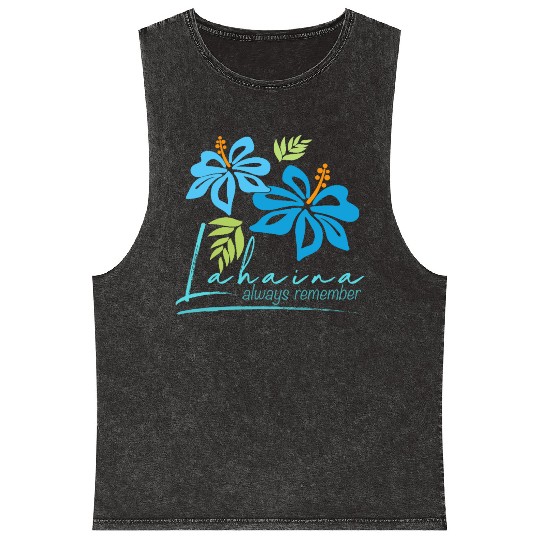 Hawaiian Hibiscus: Lahaina - Always Remember Mineral Wash Tank Tops