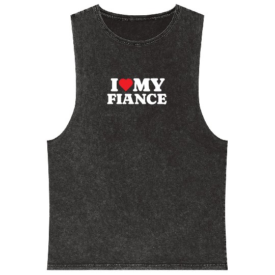 I Love My Fiance Mineral Wash Tank Tops