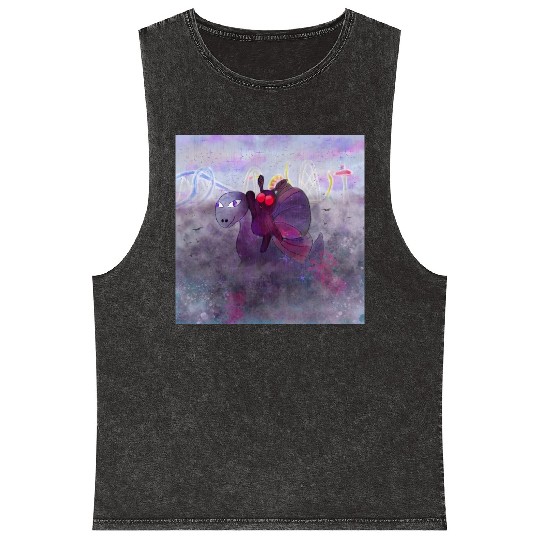 Mothman and Bessie the Lake Erie Monster's Vacay Mineral Wash Tank Tops