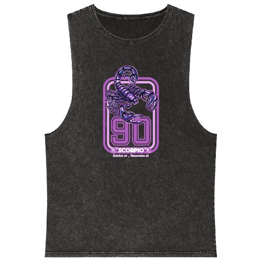 Scorpio Born in 1990 Zodiac star sign horoscope As Mineral Wash Tank Tops