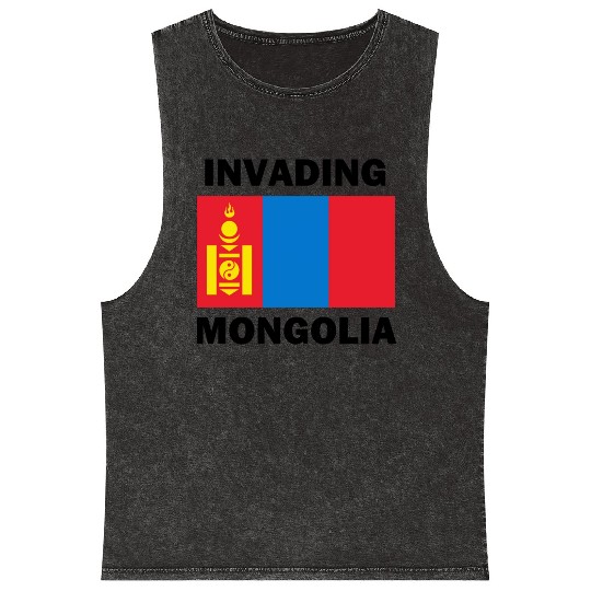Invading Mongolia Mineral Wash Tank Tops