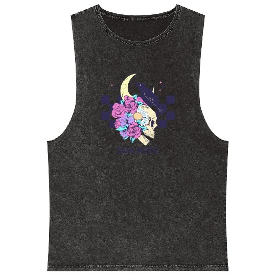 "Dead Inside" Halloween Mineral Wash Tank Tops