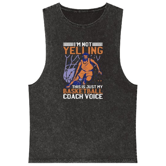 This Is Just My Basketball Coach Voice 2 Mineral Wash Tank Tops