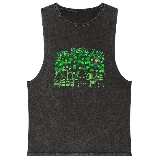 Saint Patrick's Day Rome Italy Mineral Wash Tank Tops