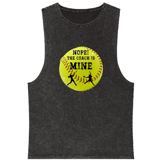 Nope, the coach is mine! Softball fun. Mineral Wash Tank Tops