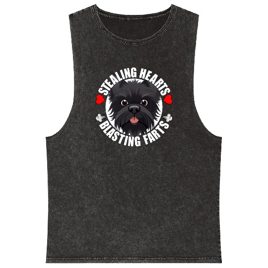 Affenpinscher Comedy Stealing Hearts Blasting Mineral Wash Tank Tops