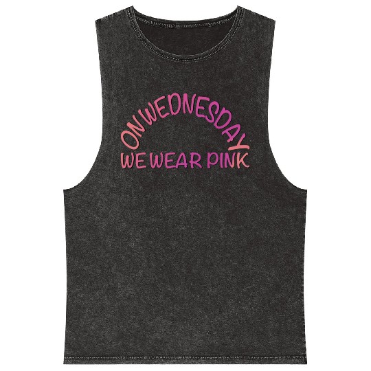 on wednesday we wear pink Mineral Wash Tank Tops