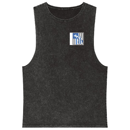 Police Mineral Wash Tank Tops, Michigan State Police Mineral Wash Tank Tops, Detroit