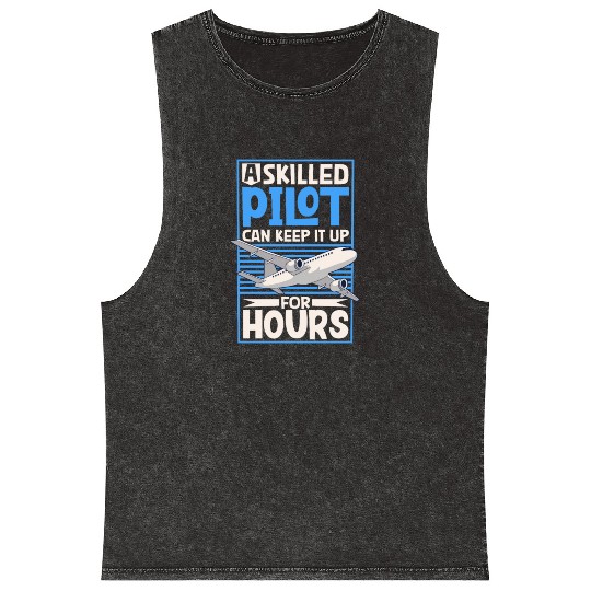 Pilot Aviation Airplane Airline Future Pilots Mineral Wash Tank Tops