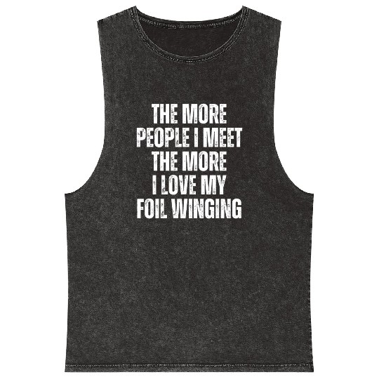 Wing Surfer Wingsurfing Retro Foil Wing Mineral Wash Tank Tops