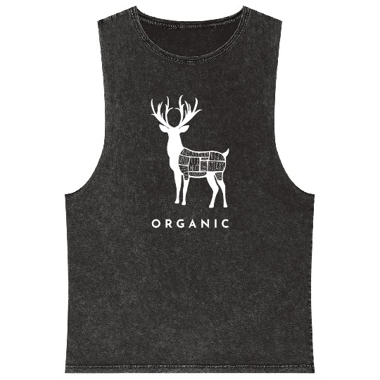 Deer Hunting Cuts of Meat Mineral Wash Tank Tops