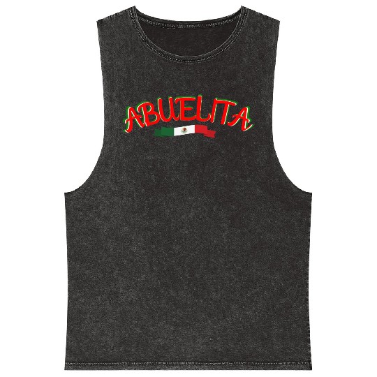Viva Abuelita! Viva Mexico! Mineral Wash Tank Tops