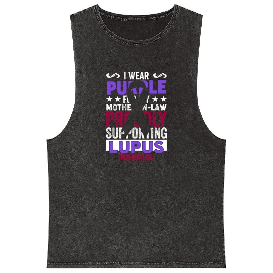 I wear Purple for my Mother-in-Law Lupus Awareness Mineral Wash Tank Tops