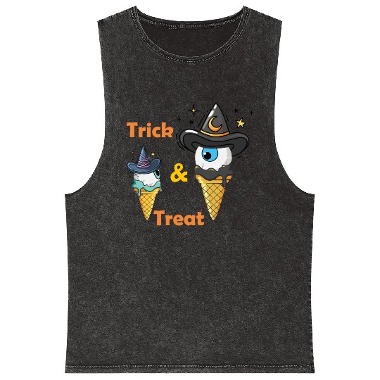 Vallina Ice Cream Halloween Mineral Wash Tank Tops