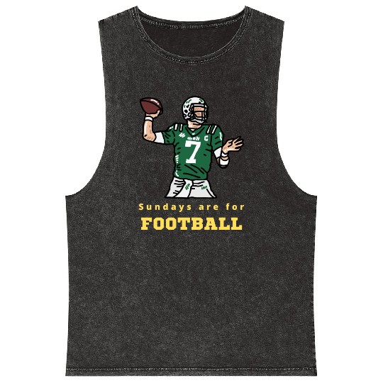 Sundays Are For Football - Sunday Football Mineral Wash Tank Tops