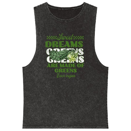 Vegan lover Eat Plants Mineral Wash Tank Tops