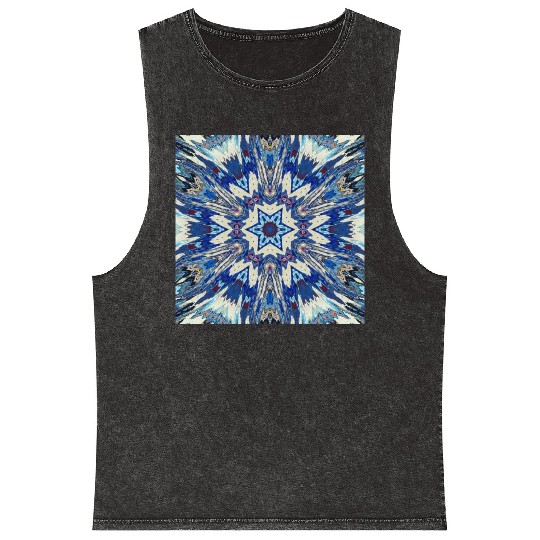 Star Light Mandala Mineral Wash Tank Tops
