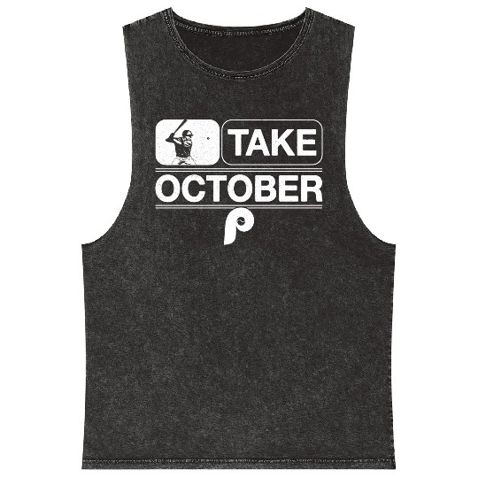 Philadelphia Take October Phillies Mineral Wash Tank Tops