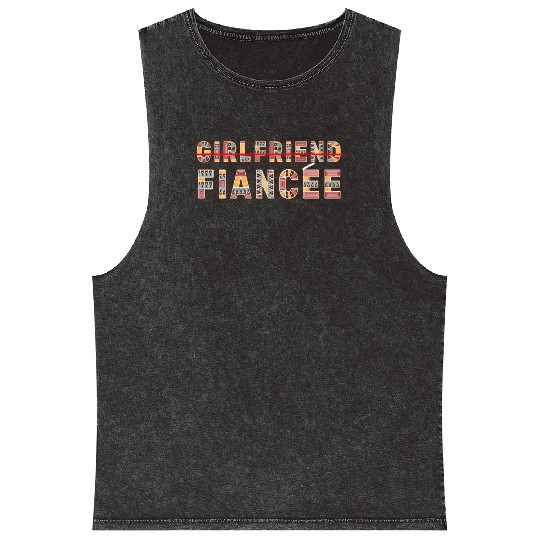 Girlfriend Fiancee Couple Engagement Engaged Mineral Wash Tank Tops