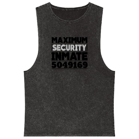 Maximum Security Inmate Escaped Convict Halloween Mineral Wash Tank Tops