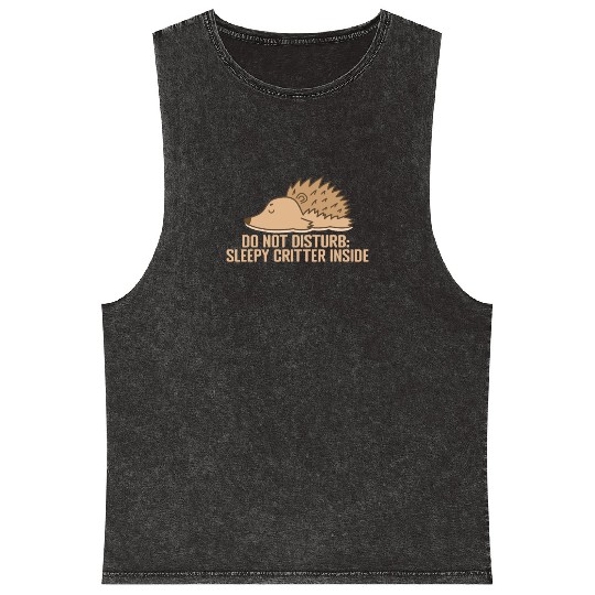 Do not disturb: Sleepy Critter inside Mineral Wash Tank Tops
