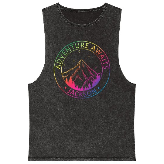 Jackson Jackson Hole Valley Wyoming Usa Adventure Mineral Wash Tank Tops