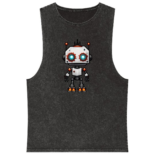 Robot / Machine / AI / Innovation / Computer Mineral Wash Tank Tops