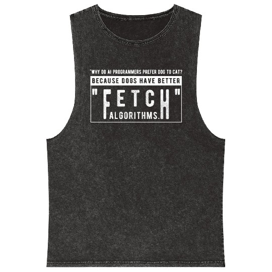 Why do AI programmers prefer dogs to cats Mineral Wash Tank Tops